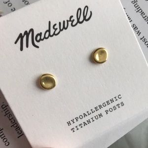 NWT! Madewell Hammered Circle Studs